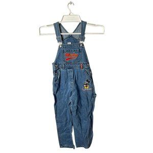 Mickey Mouse Kids size 10 Jeans Overalls Denim Embroidered unisex Disney